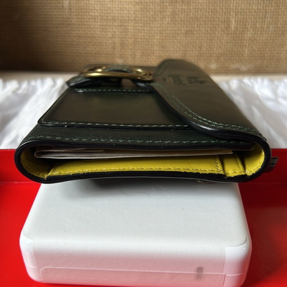 New in Box Coach Bleecker Bottle Green Checkbook Wallet Tattersall Lining w/tags - Picture 11 of 13